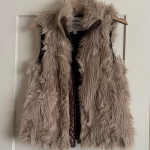 Dylan Fluffy Faux Fur Vest - Cream